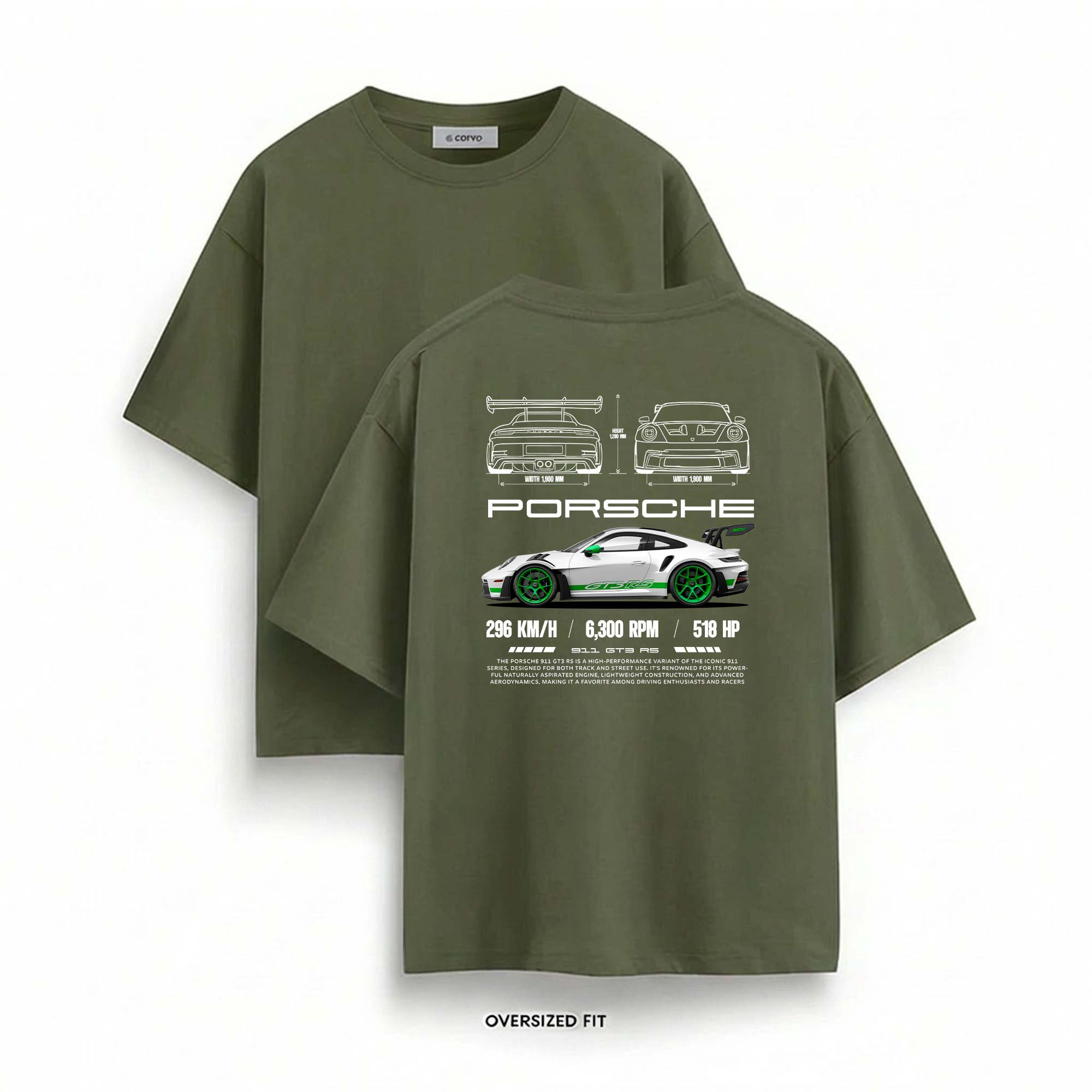Spec-Sheet 911 GT3 RS Oversized T-Shirt