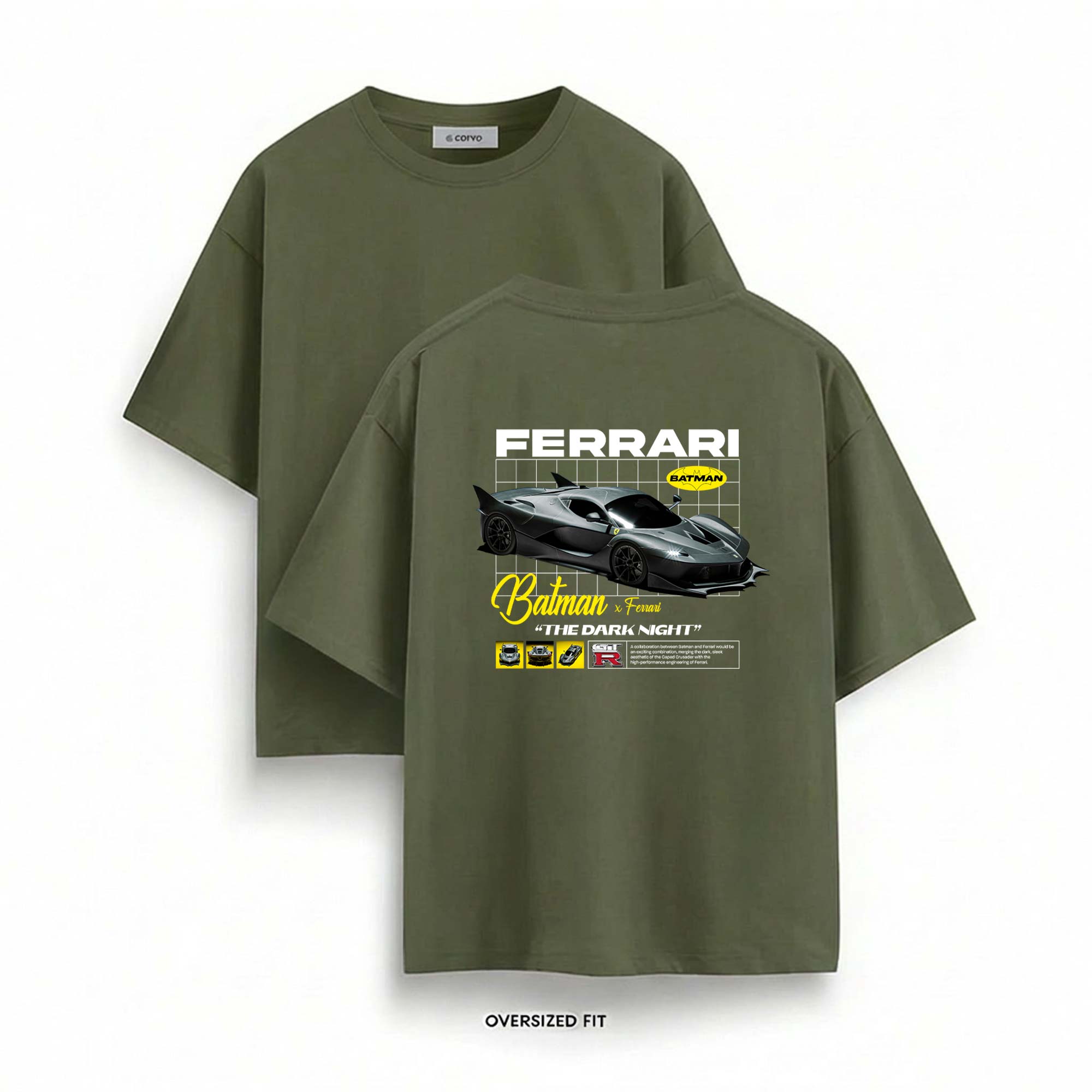 Carbon Crusader Graphic Oversized T-Shirt