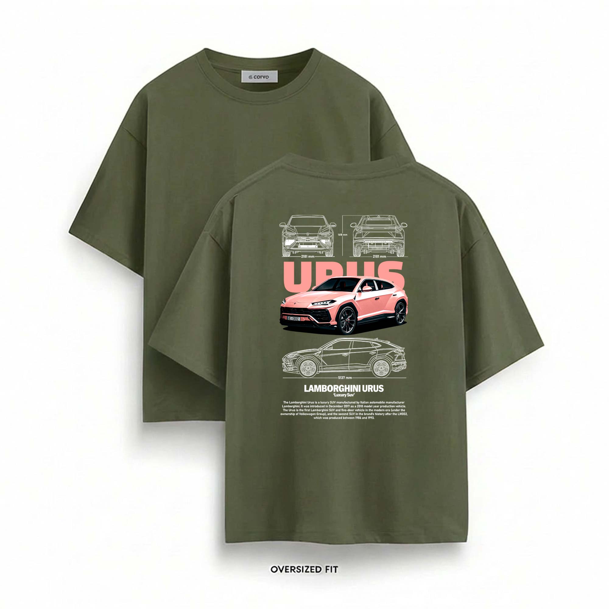 Urus Bull on the Street Oversized T-Shirt